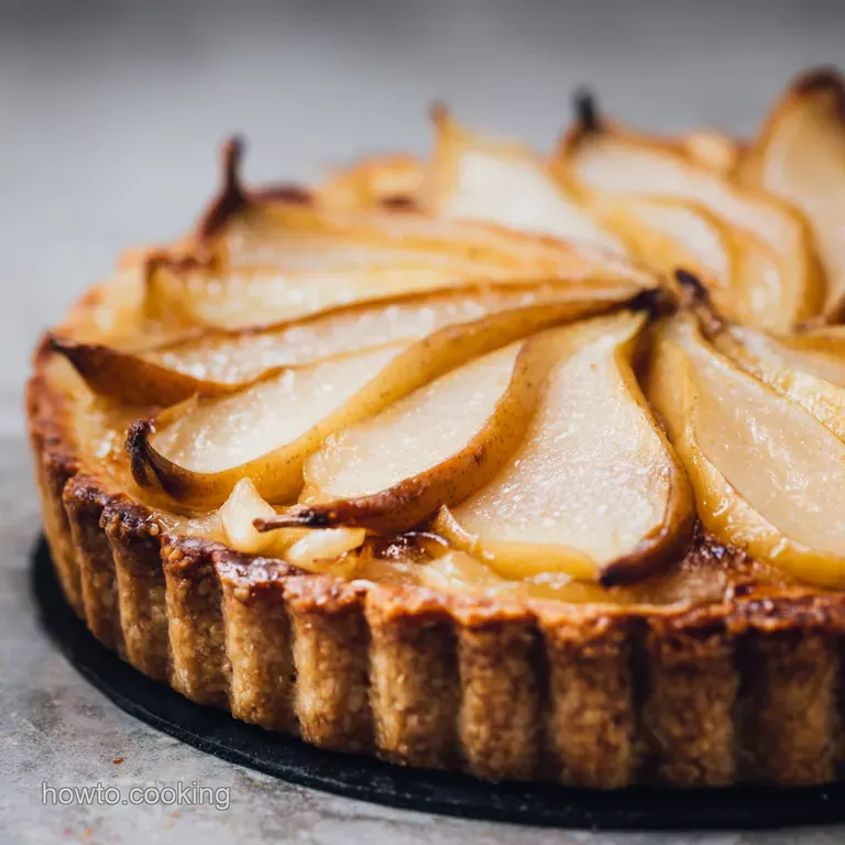 Spiced Pear Frangipane Tart Autumn dessert with pears