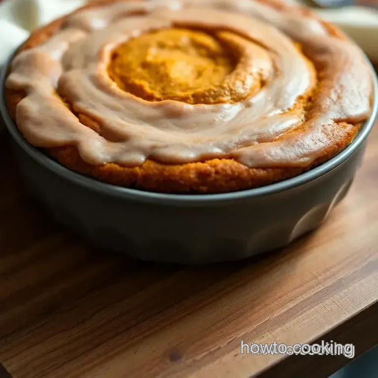Spiced Pumpkin Cake with Cream Cheese Frosting presentation