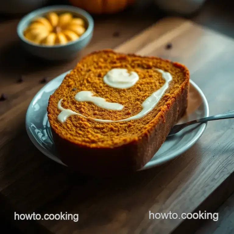 Spiced Pumpkin Cake with Cream Cheese Swirl Frosting presentation