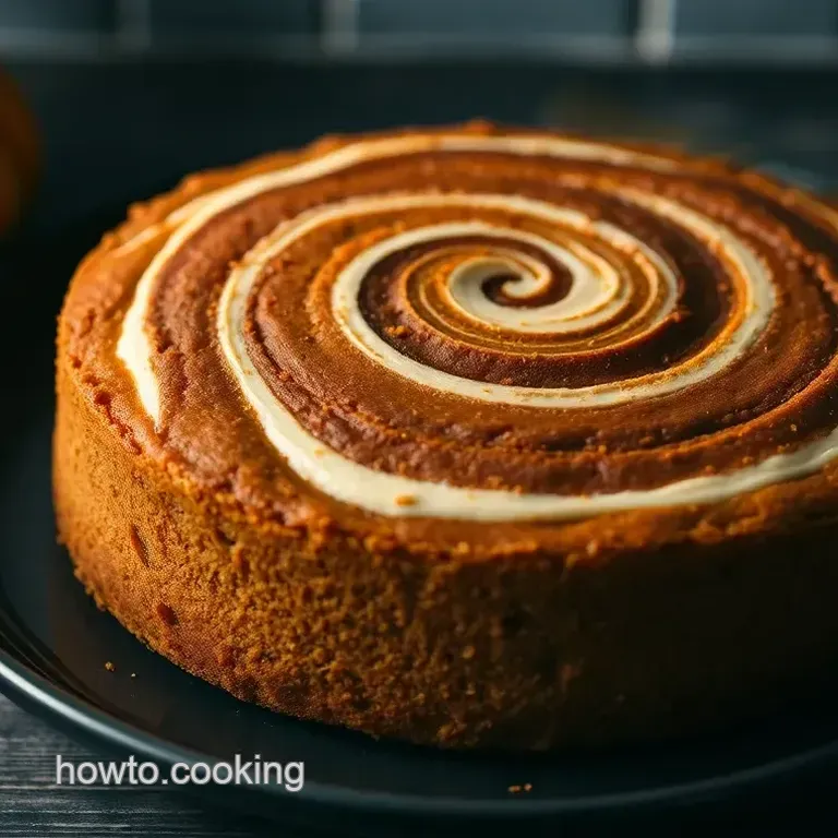 Spiced Pumpkin Cake with Cream Cheese Swirl Frosting