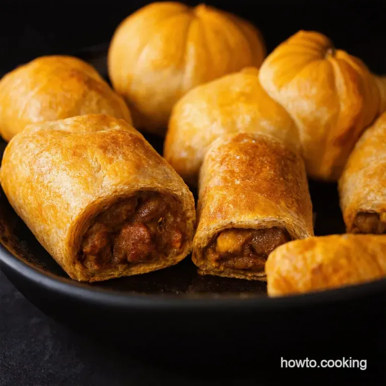 Spiced Pumpkin Sausage Rolls with MapleDijon Dip