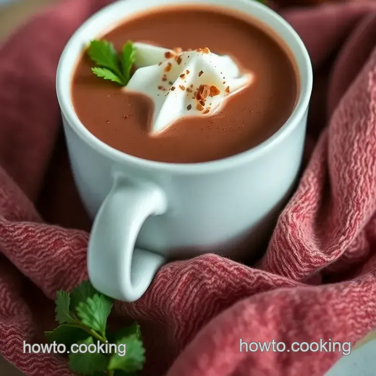 Spicy and Sweet Mexican Hot Chocolate presentation