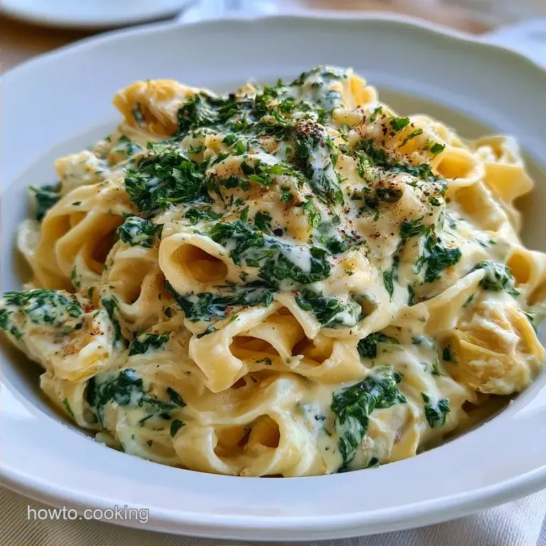 Creamy Spinach Artichoke Dip Pasta