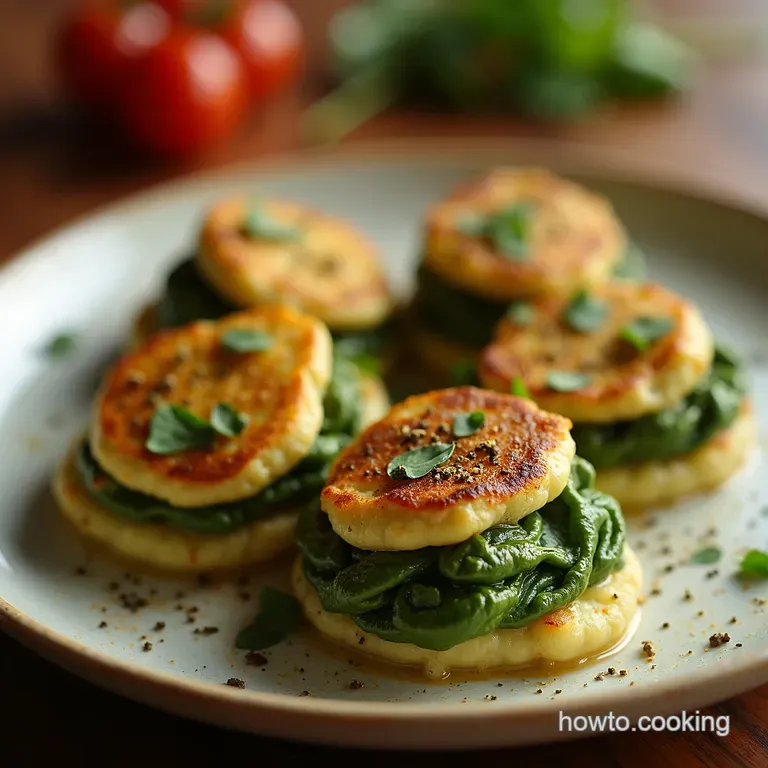 Spinach Cottage Cheese Flagels presentation