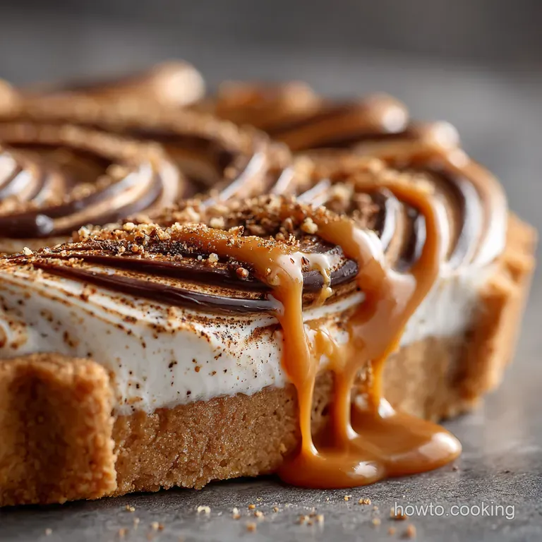 Spooky Swirl Halloween Tart Pumpkin Chocolate and Pecan Delight