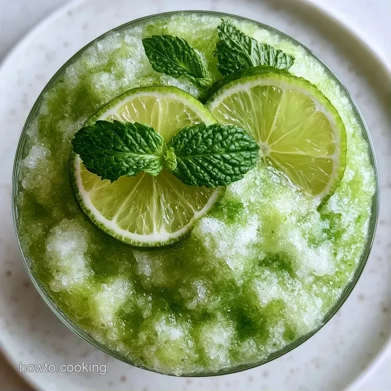 Icy, lime-tinted beverage in a tall glass topped with a cream swirl and a fresh lime wedge on a bright marble surface.
