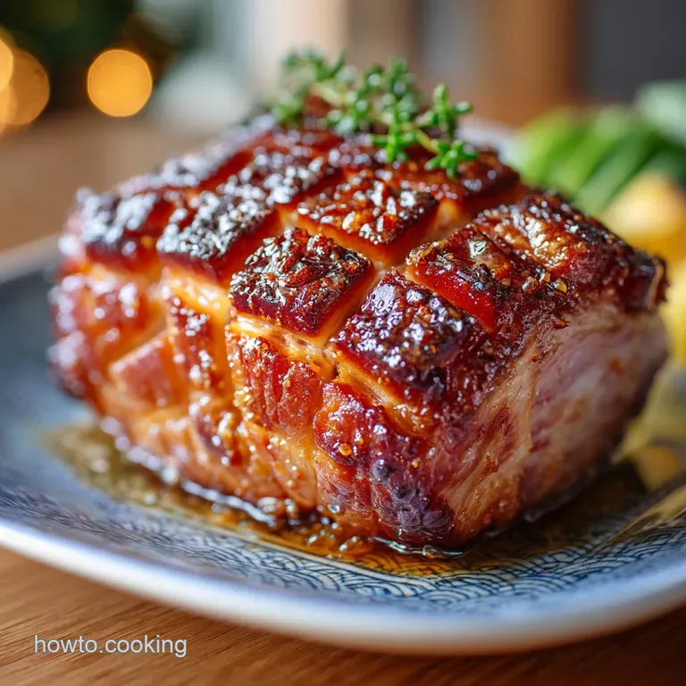 The Great British Glaze Sticky Marmalade English Mustard Baked Ham presentation