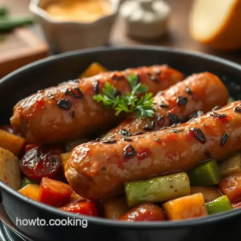 Stove Cooked Brats with Sautéed Veggies