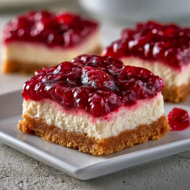 Strawberry Cheesecake Bars with Graham Cracker Crust