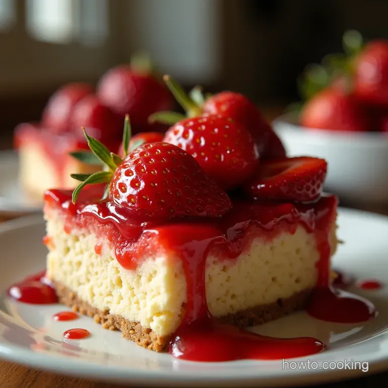 The Lazy Bakers Dream Nofuss Strawberry Cheesecake Dump Cake presentation