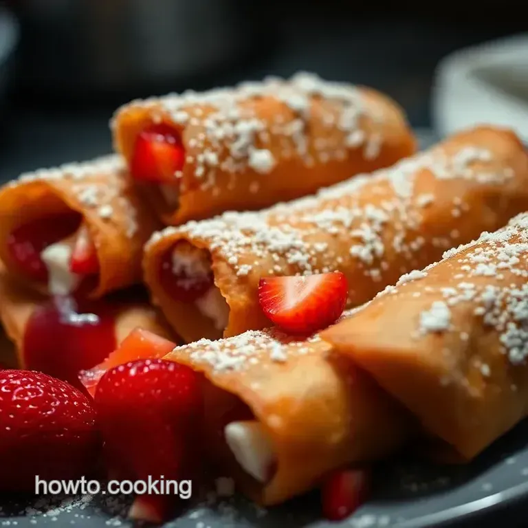 Strawberry Cheesecake Egg Rolls