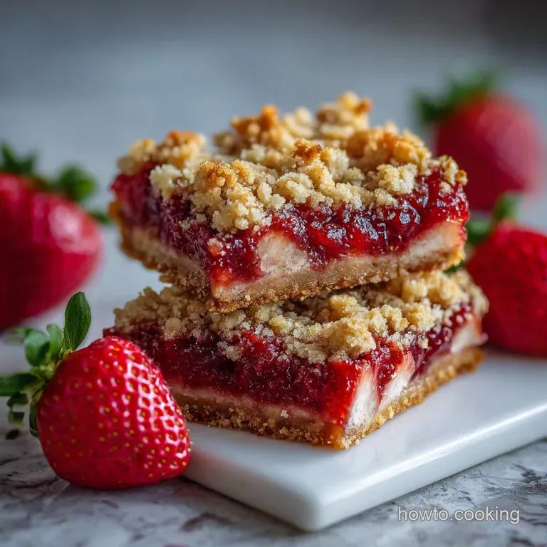 Strawberry Crumb Bars with Oat Crust
