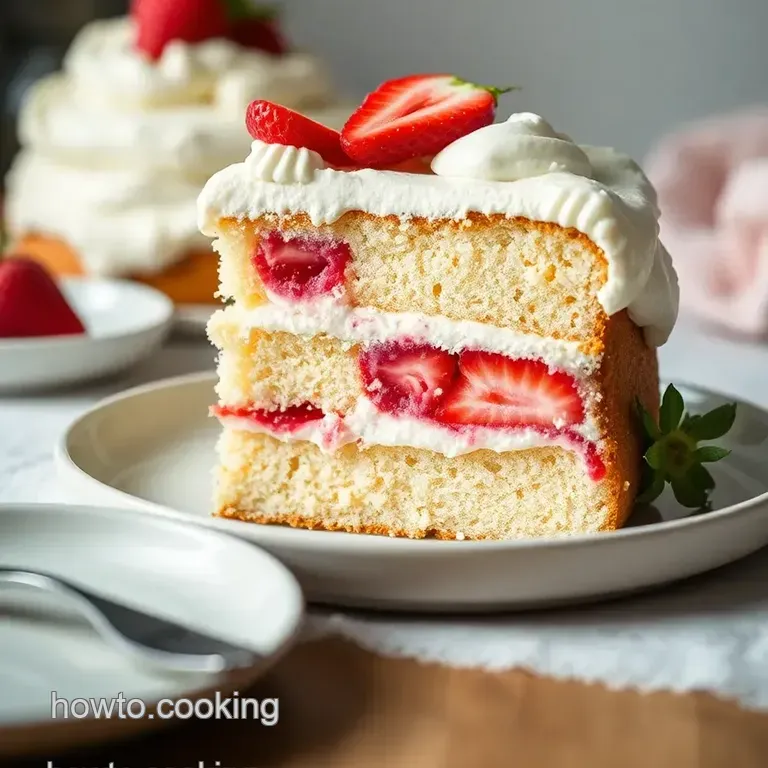Strawberry Shortcake Cake presentation