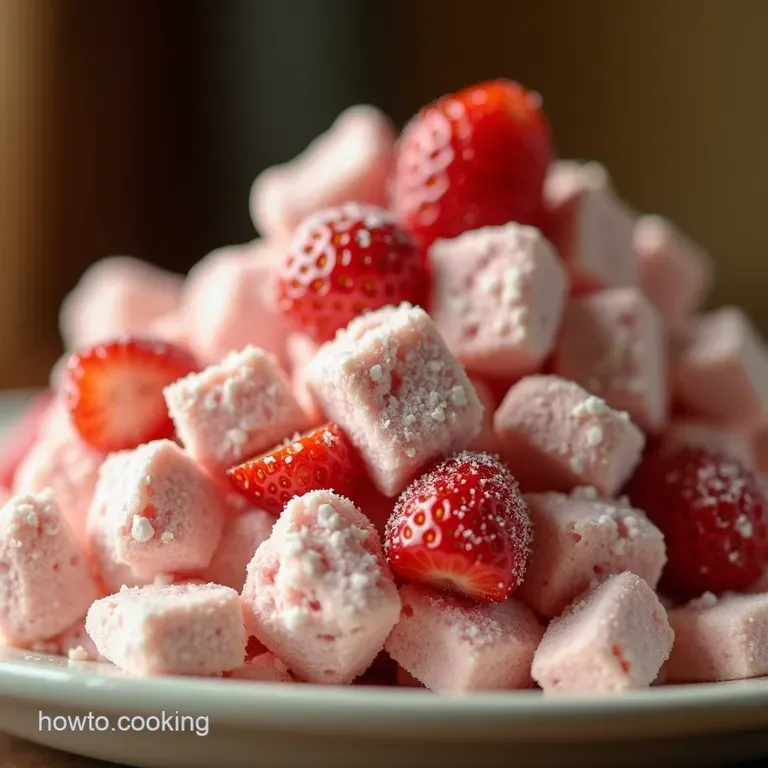 The Great British Bakeoff Conqueror Strawberry Shortcake Puppy Chow Mix presentation