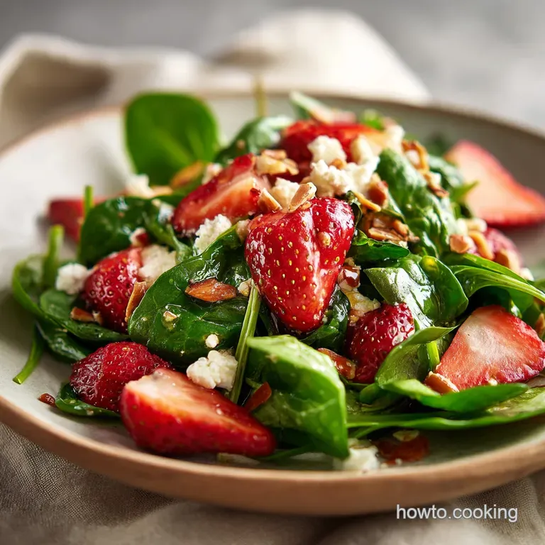 Strawberry Spinach Salad with Maple Pecans