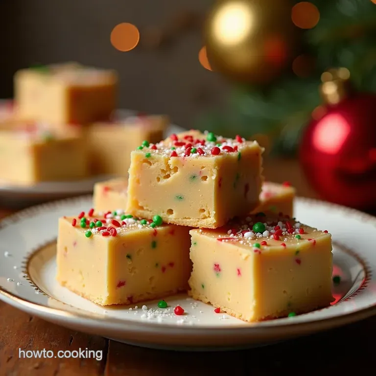 Sugar Cookie Swirl Fudge a Christmas Cracker presentation