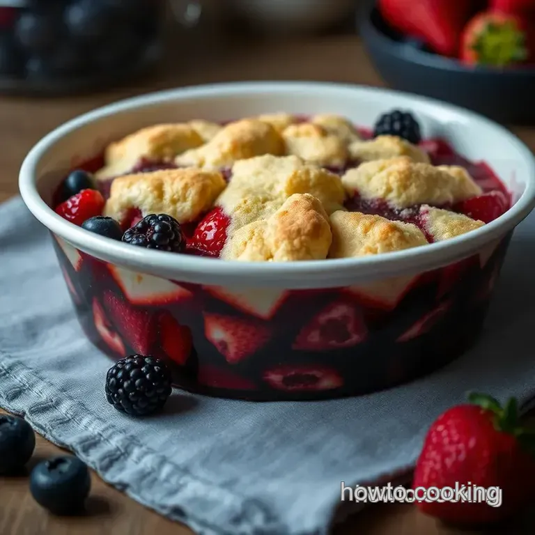 Summer Berry Cobbler: a Rustic Slice of British Sunshine presentation