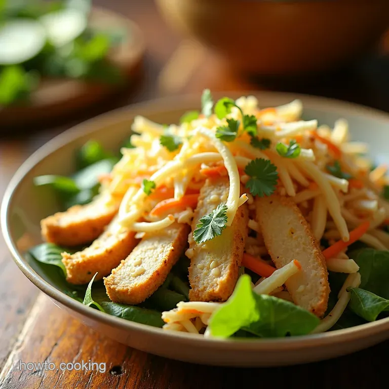 Sunny Chicken Coleslaw Salad presentation
