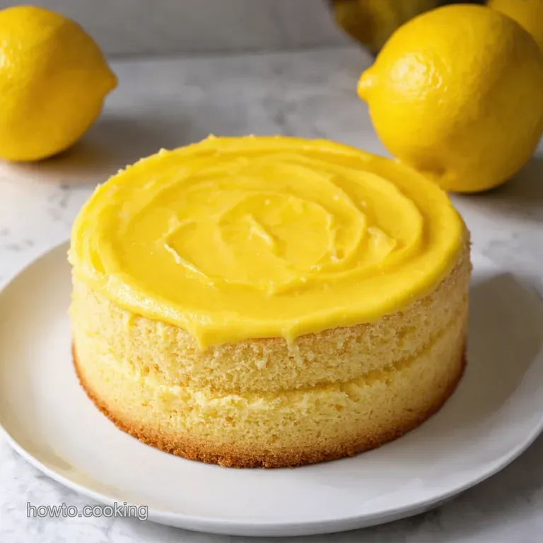 Sunshine Lemon Bliss Cake with Lemon Drizzle presentation