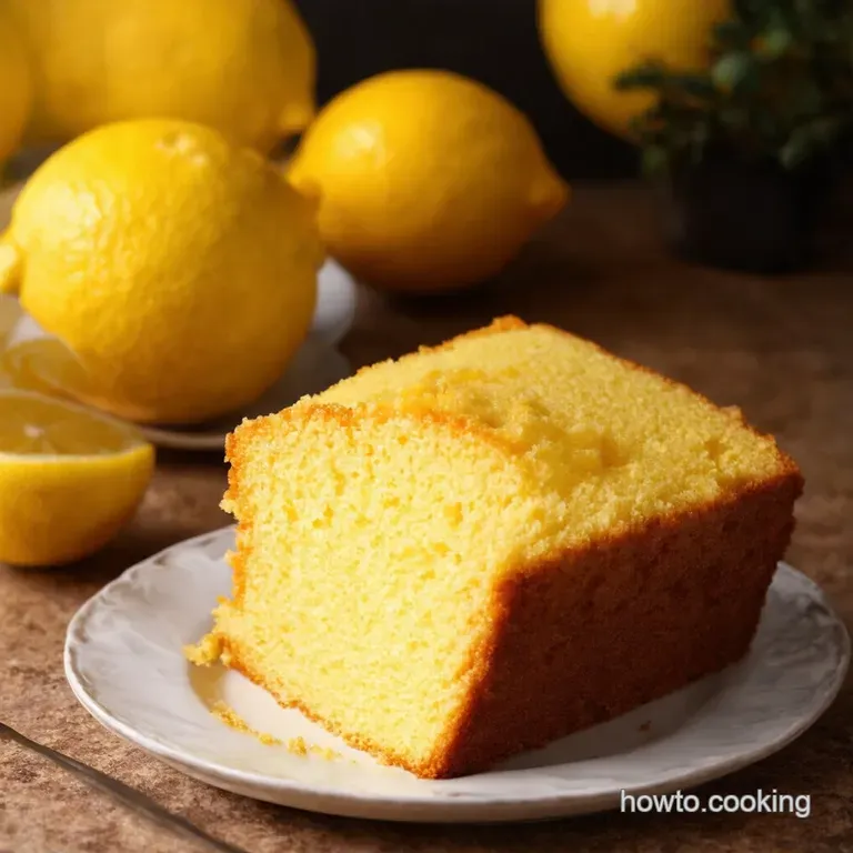Sunshine Lemon Pound Cake with Zesty Lemon Glaze presentation