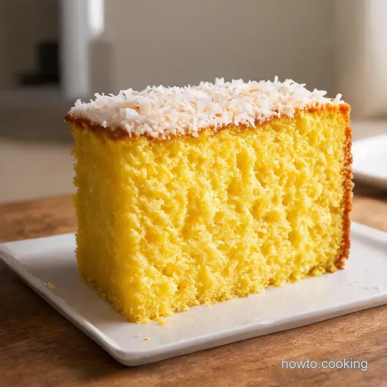Sunshine Pineapple Coconut Dream Cake presentation
