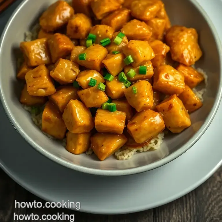 Sweet and Savory Honey Sesame Chicken presentation