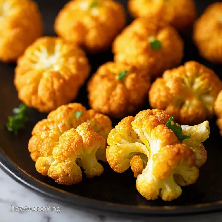 Sweet and Spicy Bang Bang Cauliflower Bites presentation