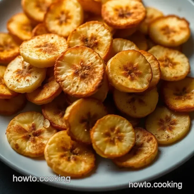 Sweet Cinnamon Air Fryer Banana Chips presentation