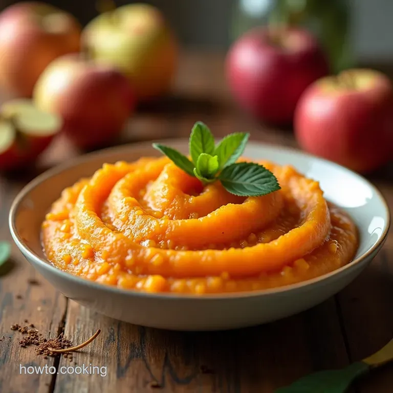 Sweet Potato Apple Sunshine Puree presentation
