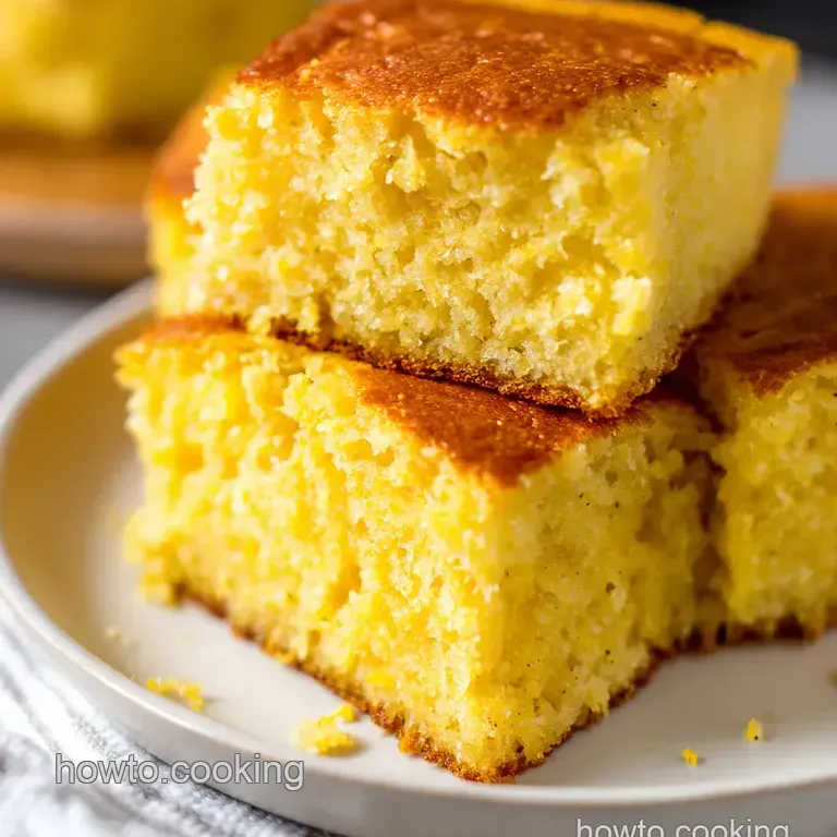 Sweet &amp Savory Skillet Cornbread presentation