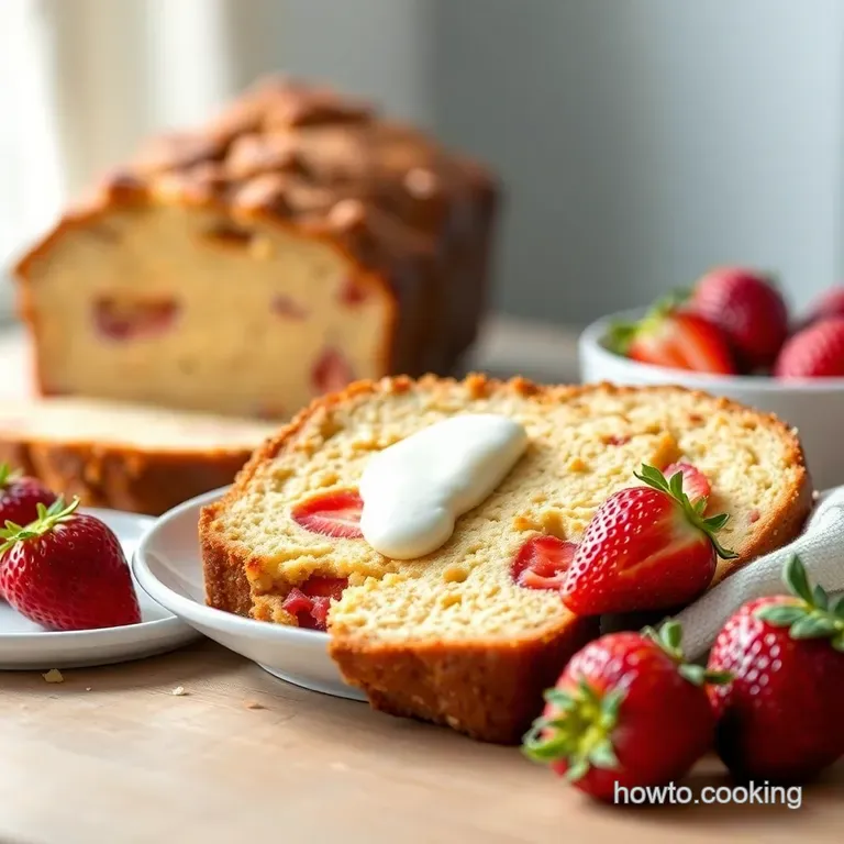 Sweet Summer Strawberry Bread presentation