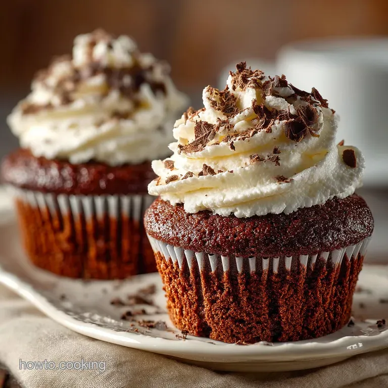 The Goat Chocolate Cupcakes with Tangy Sour Cream Cream Cheese Frosting presentation