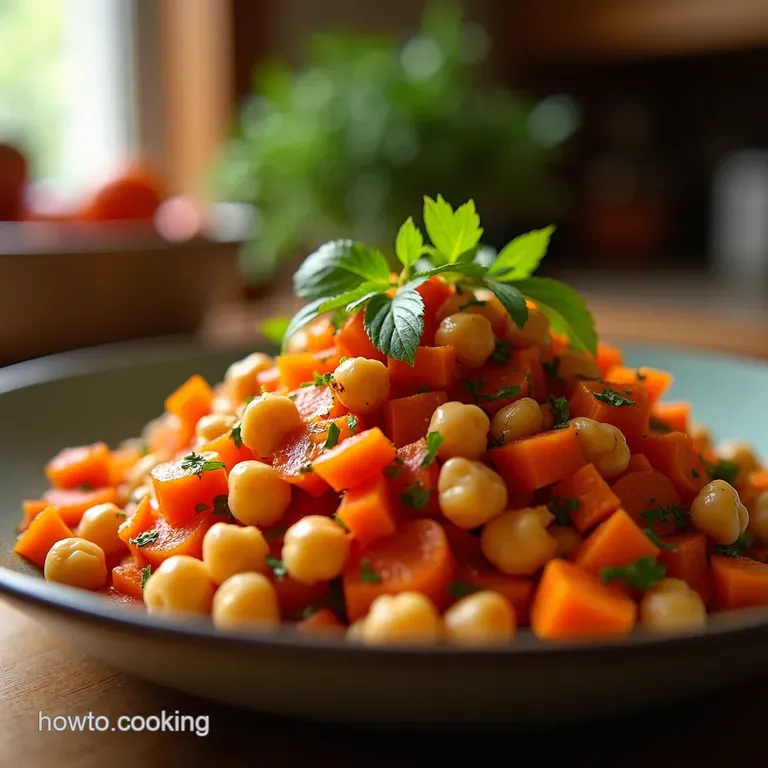 The Souks Secret Bright Tangy Moroccan Carrot and Chickpea Salad presentation