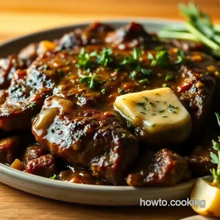 Tender & Tasty Mock Tender Steak with Garlic Herb Butter