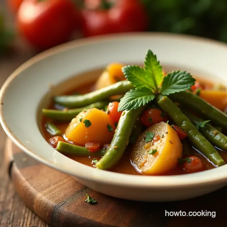 The Gardeners Delight Green Bean Potato Stew presentation
