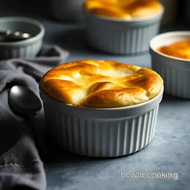 The Perfectly Puffed Classic Cheese Soufflé presentation