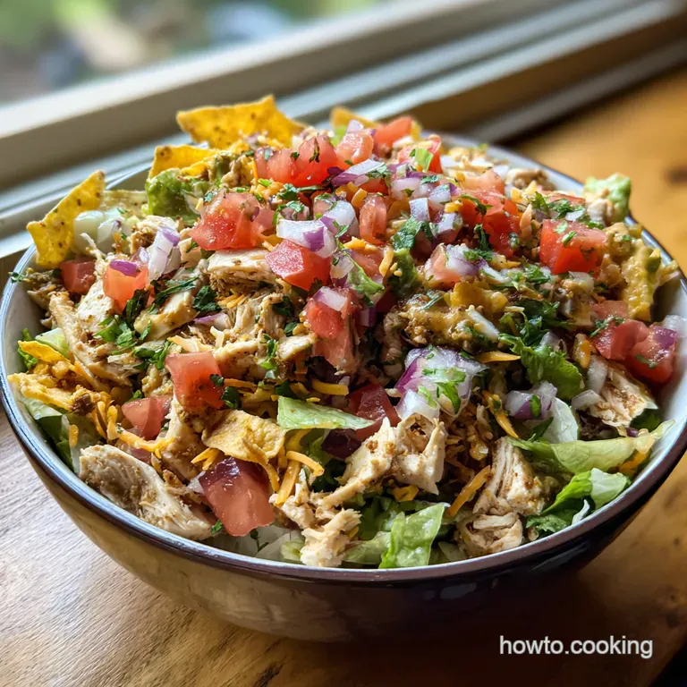 The Speedy Sombrero Zesty Southwest Chicken Salad Bowl presentation