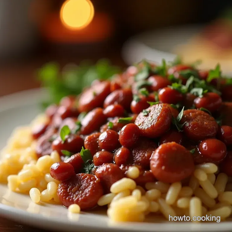The Ultimate Authentic Louisiana Red Beans and Rice presentation