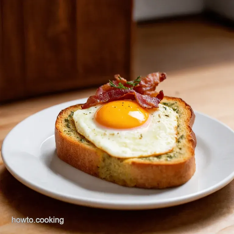 The Ultimate Breakfast Asmr Symphony Crispy Bacon Poached Eggs Herbed Toast presentation