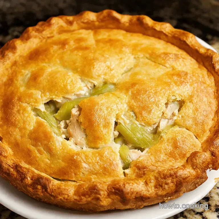 The Ultimate Chicken Leek Pie presentation