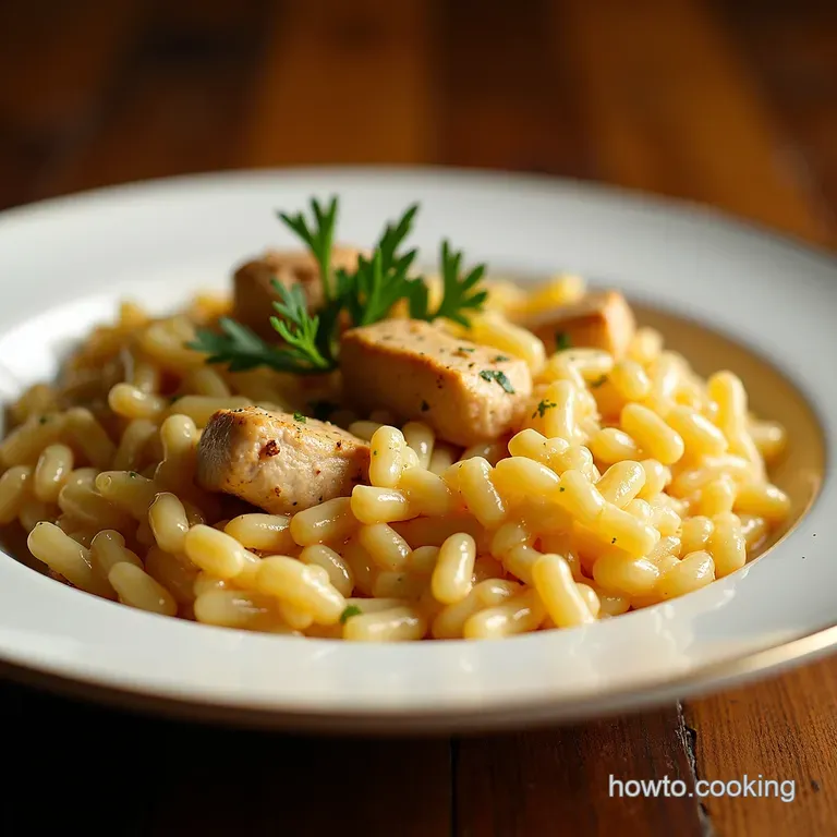 The Ultimate Creamy Chicken Risotto Comfort Food Elevated presentation