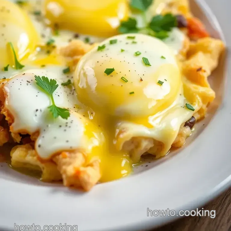 The Ultimate Lazy Weekend Eggs Benedict Casserole presentation