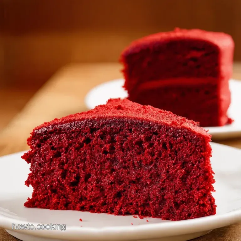 The Ultimate Red Velvet Cake presentation