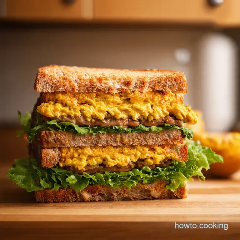 The Ultimate Vegan Club Sandwich presentation