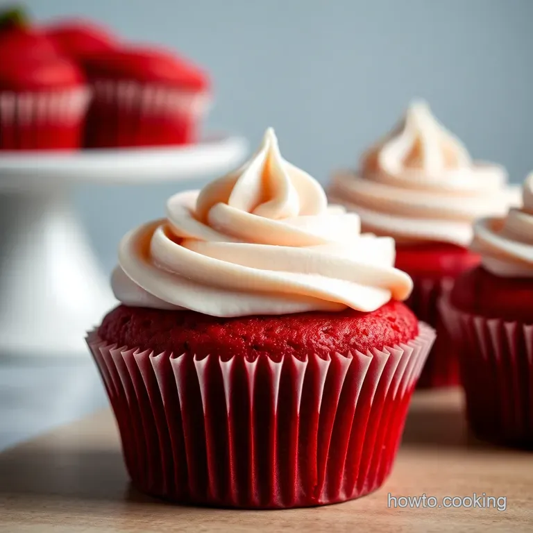 The Velvet Underground: Irresistibly Moist Red Velvet Cupcakes presentation
