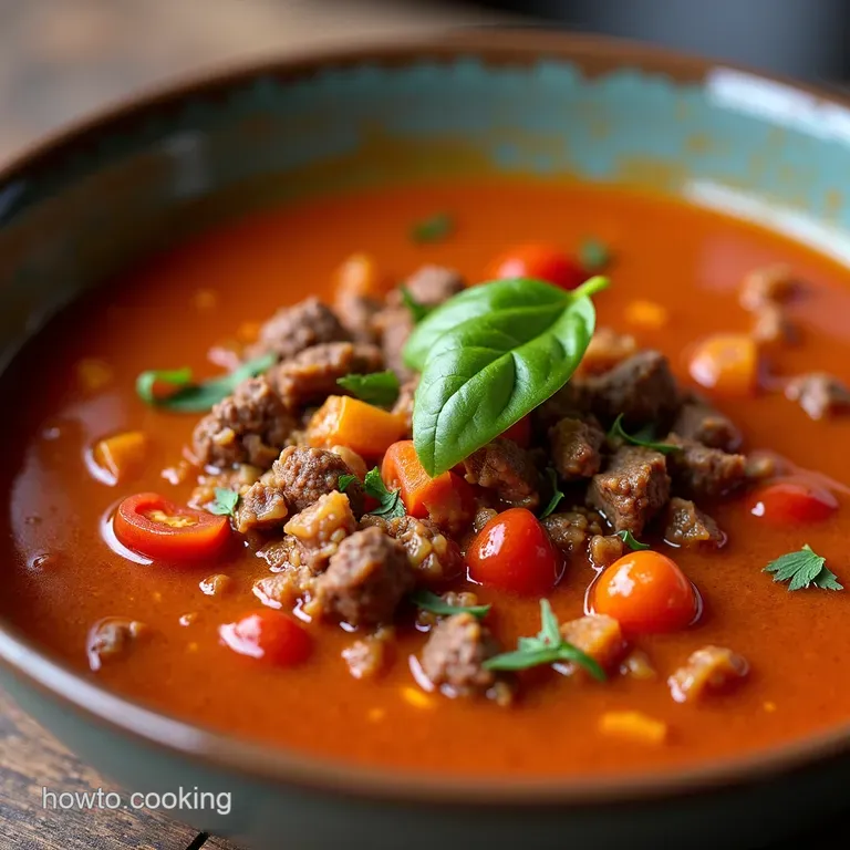 The Warming Winter Warmer Spiced Beef Rustic Tomato Soup