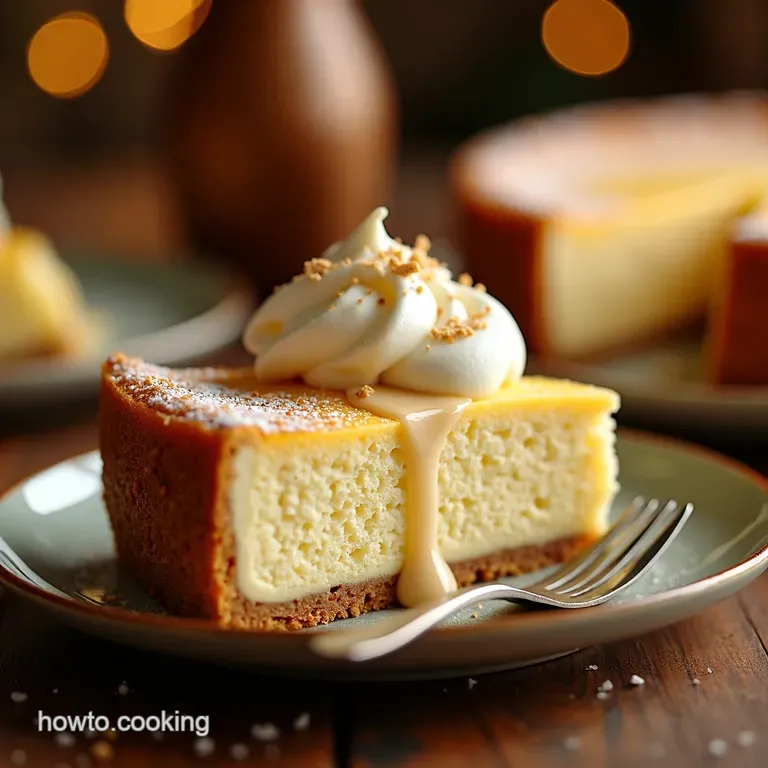 Tis the Season for Eggnog Cheesecake presentation