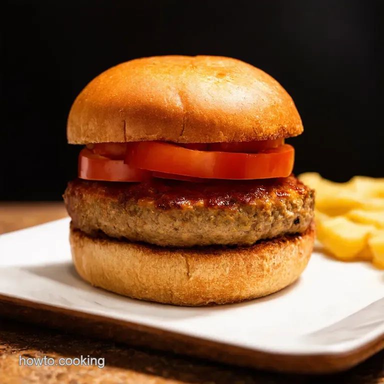 Tomato Bun Burger presentation