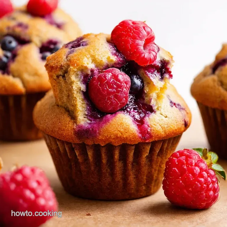 Triple Berry Blast Muffins with Lemon Zest
