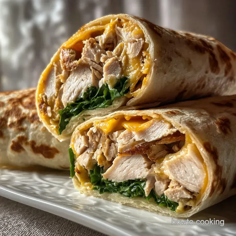 Neatly arranged turkey and cheese wrap slices beside vibrant strawberries, carrot sticks, and green grapes on a playful pl...